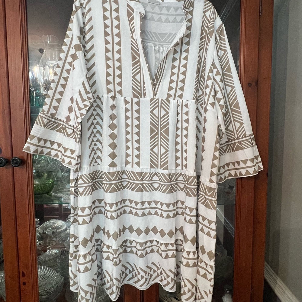 Chic Tribal Print Mini Dress